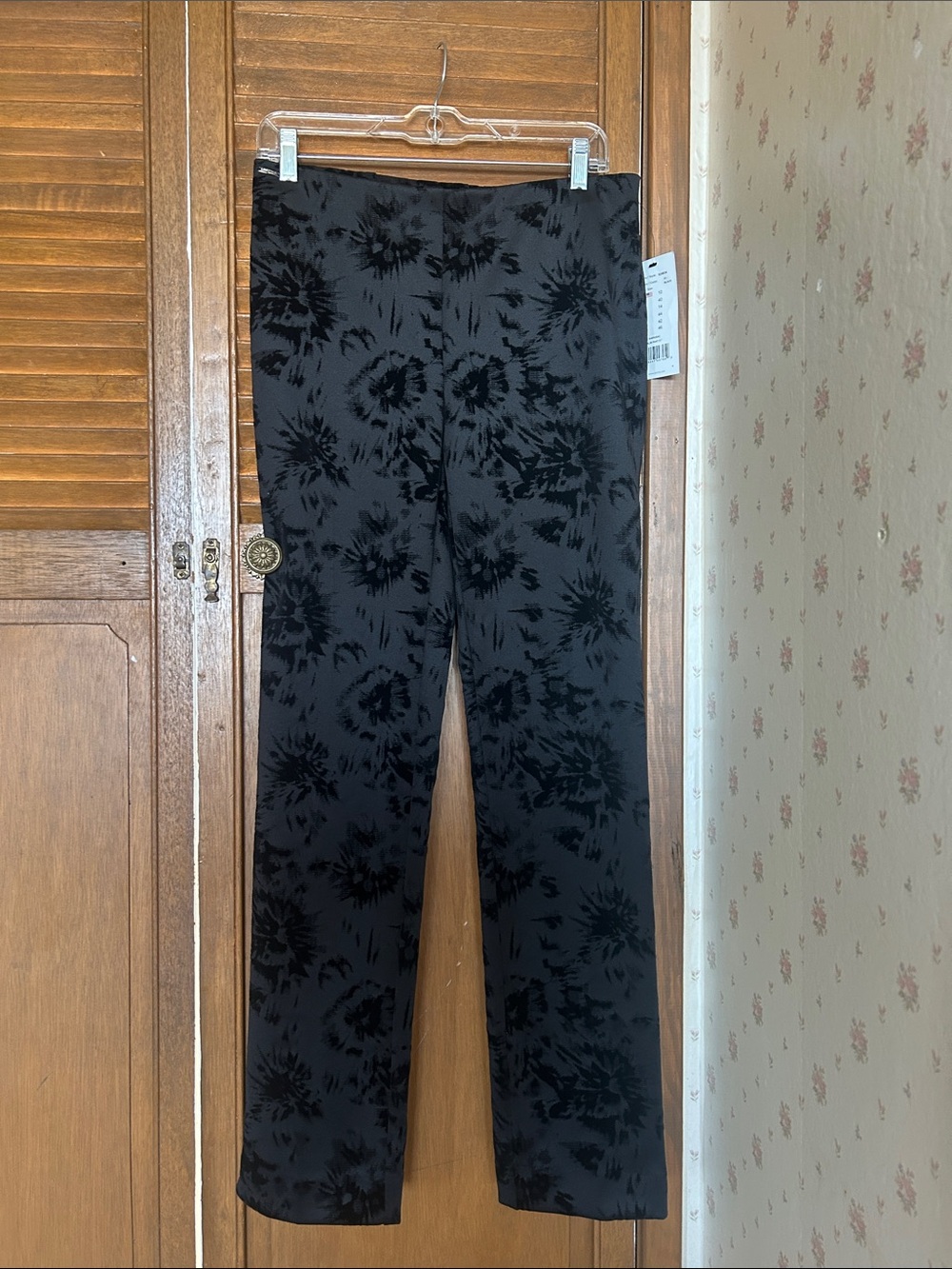 LISETTE Black Tie-Dye Wide Leg Pants